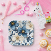 Elegant Christmas Paper Plates Papieren Bordje (Feest)