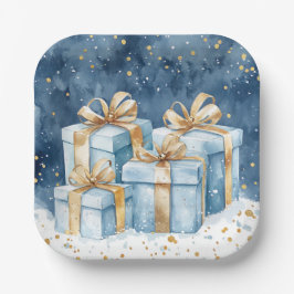 Elegant Christmas Paper Plates Papieren Bordje