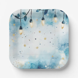 Elegant Christmas Paper Plates Papieren Bordje