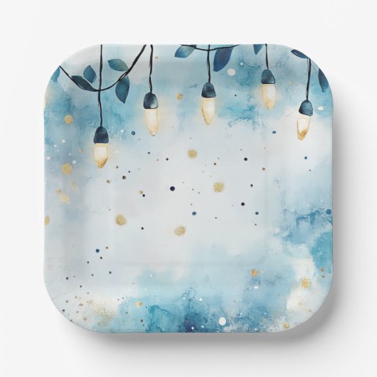 Elegant Christmas Paper Plates Papieren Bordje (Voorkant)