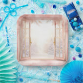 Elegant Christmas Paper Plates Papieren Bordje (Feest)