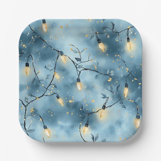 Elegant Christmas Paper Plates Papieren Bordje (Voorkant)