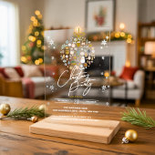Elegant Christmas Party Festive Holiday Minimalist Acryl Uitnodigingen