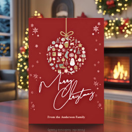 Elegant Christmas Party Festive Holiday Minimalist Feestdagenkaart