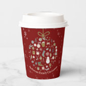 Elegant Christmas Party Festive Holiday Minimalist Papieren Bekers (Achterkant)