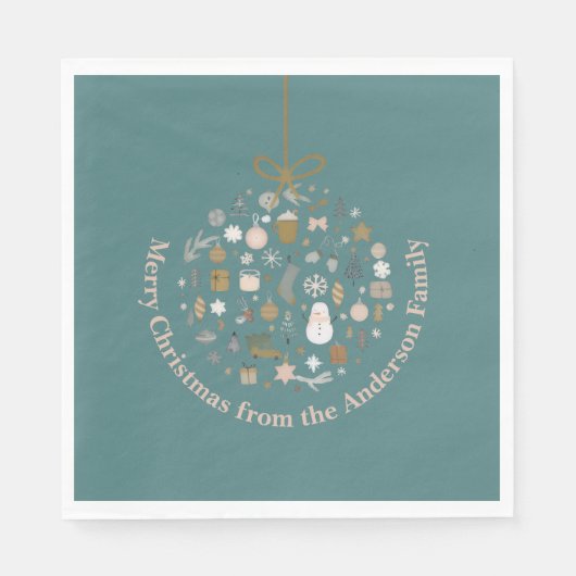 Elegant Christmas Party Festive Holiday Minimalist Servet (Voorkant)