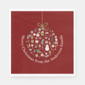 Elegant Christmas Party Festive Holiday Minimalist Servet (Voorkant)