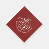 Elegant Christmas Party Festive Holiday Minimalist Servet (Hoek)