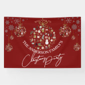 Elegant Christmas Party Festive Holiday Minimalist Spandoek (Horizontaal)