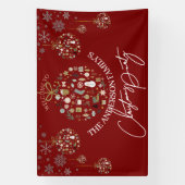 Elegant Christmas Party Festive Holiday Minimalist Spandoek (Verticaal)