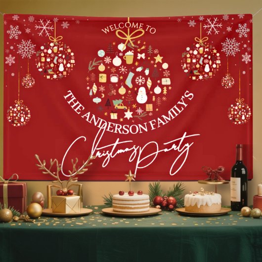 Elegant Christmas Party Festive Holiday Minimalist Spandoek
