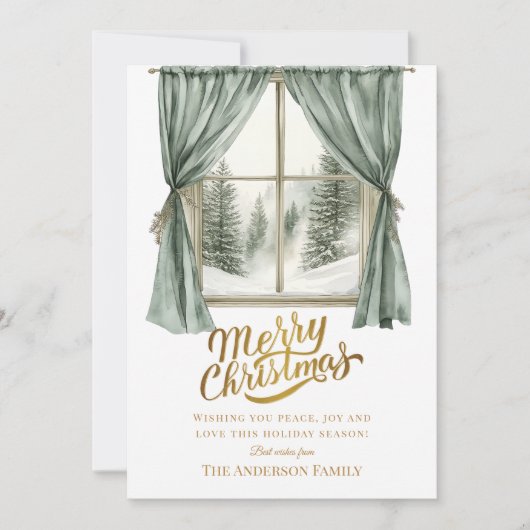Elegant Christmas Party Holiday Card Feestdagenkaart (Voorkant)