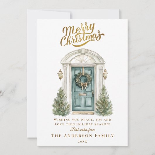 Elegant Christmas Party Holiday Card Feestdagenkaart (Voorkant)