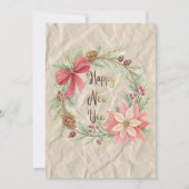 Elegant Christmas Party Invitation (Achterkant)