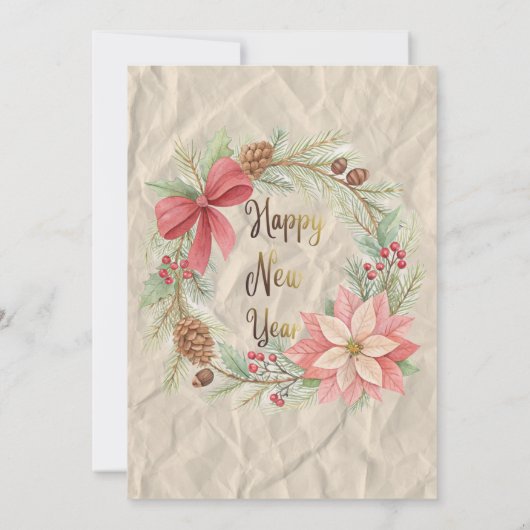 Elegant Christmas Party Invitation (Achterkant)