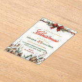Elegant Christmas Party Invitation Acryl Uitnodigingen (Laagn)