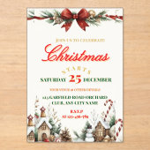 Elegant Christmas Party Invitation Acryl Uitnodigingen (Voorkant)