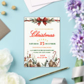 Elegant Christmas Party Invitation Acryl Uitnodigingen (Insitu (Huwelijk))