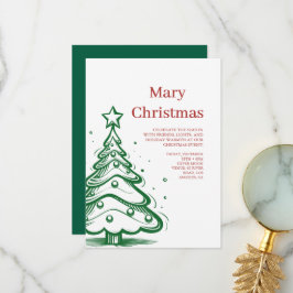 Elegant Christmas Party Invitation Bedankkaart