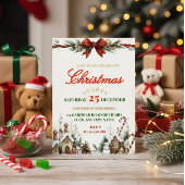 Elegant Christmas Party Invitation Folie Uitnodiging