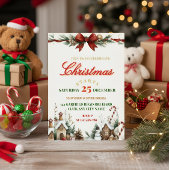 Elegant Christmas Party Invitation Folie Uitnodiging