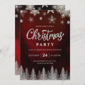 Elegant Christmas Party Invitation Kaart (Voorkant / Achterkant)