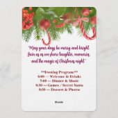 Elegant Christmas Party Invitation Kaart (Achterkant)