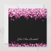 Elegant Christmas Party Pink Shimmering Lights Kaart (Achterkant)