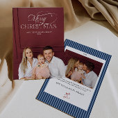 Elegant Christmas Photo Card Kaart