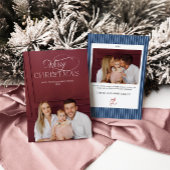 Elegant Christmas Photo Card Kaart