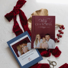 Elegant Christmas Photo Card Kaart