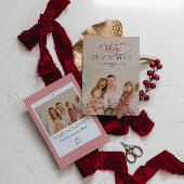 Elegant Christmas Photo Card Kaart