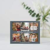 Elegant Christmas Photo Collage Feestdagenkaart (Staand voorkant)