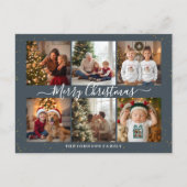 Elegant Christmas Photo Collage Feestdagenkaart (Voorkant)
