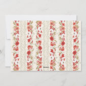 elegant christmas photo floral frame happiest feestdagenkaart (Achterkant)