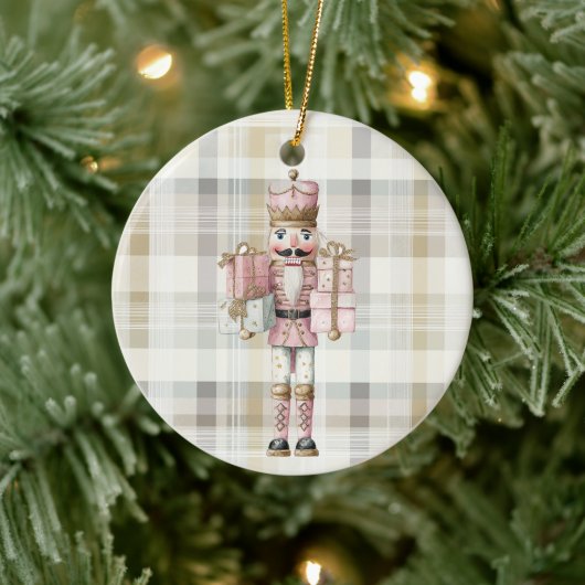 Elegant Christmas Pink Nutcracker Ornament (Boom)