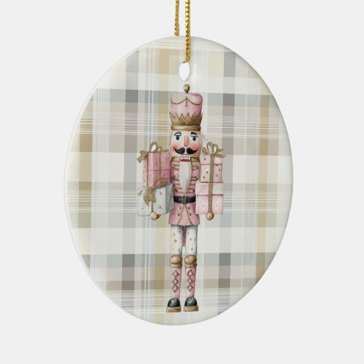 Elegant Christmas Pink Nutcracker Ornament (Rechts)