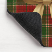 Elegant Christmas Plaid Collection with Gold Bow Muismat (Hoek)