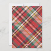 Elegant Christmas Plaid Married and Bright Photo Feestdagenkaart (Achterkant)