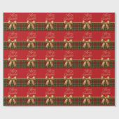 Elegant Christmas Plaid Wrapping Paper Cadeaupapier (Vlak)