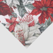 Elegant Christmas Pointsettias  Tissuepapier (Detail)