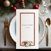 Elegant Christmas Red Damask Floral Servet