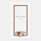 Elegant Christmas Red Damask Floral Servet (Voorkant)