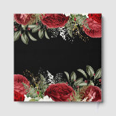 Elegant Christmas Red Flowers Birthday Party Gastenboek (Achterkant)