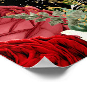 Elegant Christmas Red Flowers Birthday Party Poster (Hoek)