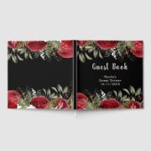Elegant Christmas Red Flowers Sweet Sixteen Gastenboek (Volledig)