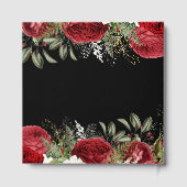 Elegant Christmas Red Flowers Sweet Sixteen Gastenboek (Achterkant)