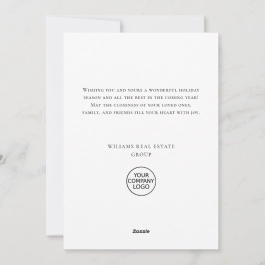 Elegant Christmas Sage Green Ornament Company Feestdagenkaart (Achterkant)