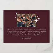 Elegant Christmas Sparkle Photo Collage Christmas Folie Feestdagenkaart (Achterkant)
