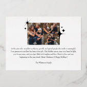 Elegant Christmas Sparkle Photo Collage Christmas Folie Feestdagenkaart (Achterkant)